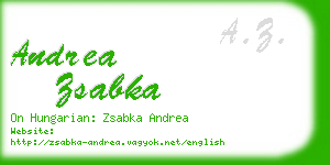 andrea zsabka business card